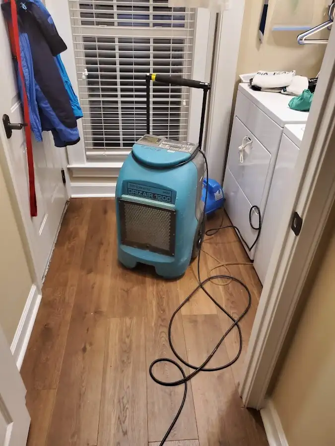 Commercial dehumidifier deployed for Flood Damage Cleanup in El Cerro Mission